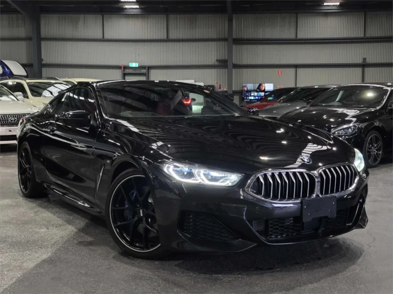 Black Sapphire Metallic (475) 2019 BMW 8 Series G15 / BC22 Red and Black Interior